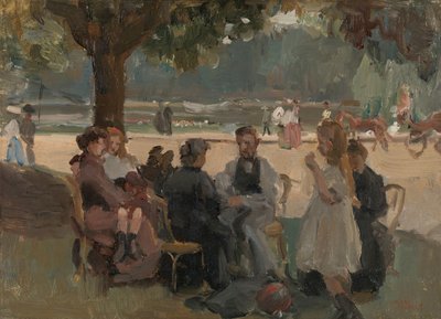 In het Bois de Boulogne bij Parijs door Isaac Israels