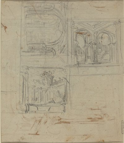 Fantastische Architecturale Studies door Italian 18th Century