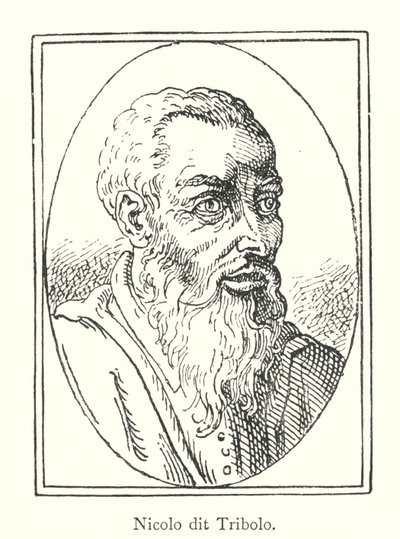 Nicolo genaamd Tribolo (gravure) door Italian School