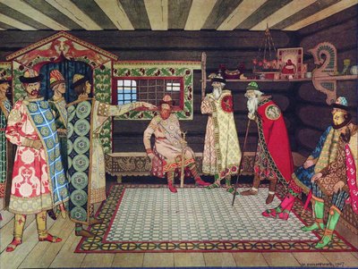 Bijeenkomst van de Kyivan-prinsen, 1907 door Ivan Yakovlevich Bilibin