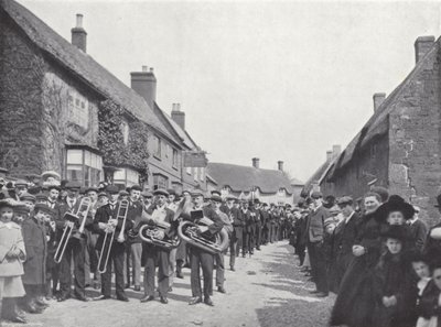 Hallaton Hare Pie Festival, de Processie door J. Benjamin Stone