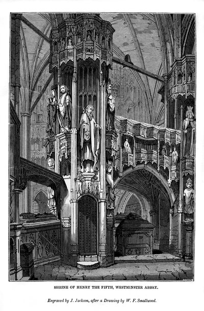 Heiligdom van Hendrik V, Westminster Abbey, 1843 door J. Jackson