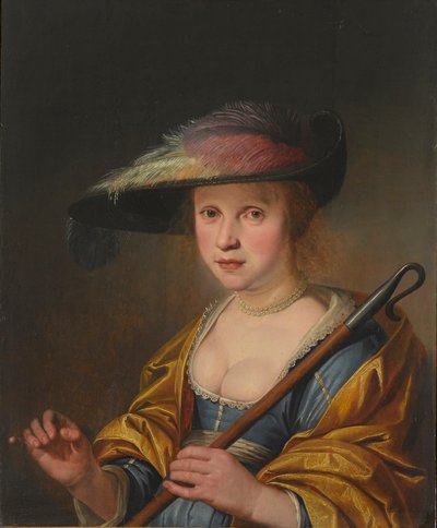 Dame als Herderin door Jacob Gerritsz Cuyp