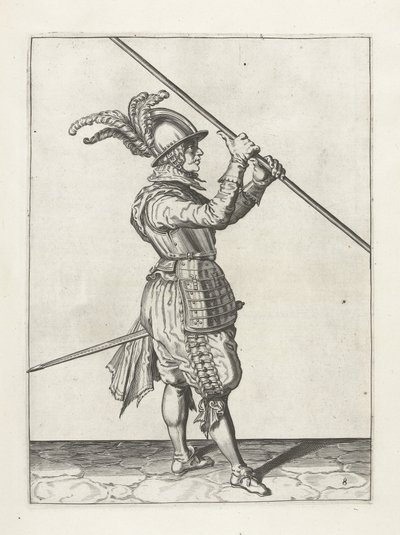 Soldaat met lans, ca. 1600 door Jacob II de Gheyn