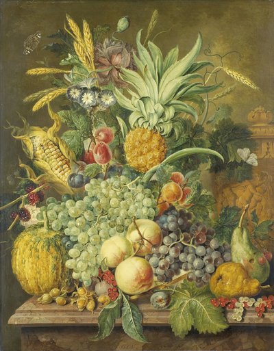 Stilleven met fruit door Jacobus Linthorst