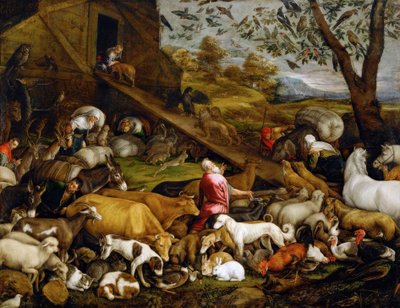 Intocht van de dieren in de ark door Jacopo Bassano