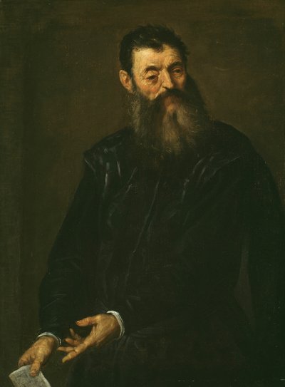 Portret van een Heer, ca. 1590 door Jacopo Palma