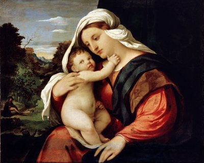 Maagd en Kind, 1515-1516 door Jacopo Palma il Vecchio