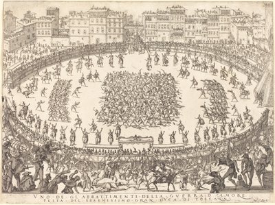 Een van de infanteriegevechten door Jacques Callot