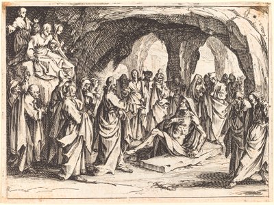 Opwekking van Lazarus door Jacques Callot