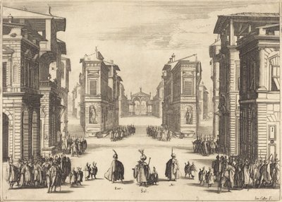 Solimano, Act I, 1620 door Jacques Callot