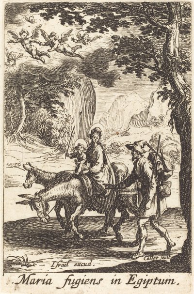 De vlucht naar Egypte door Jacques Callot