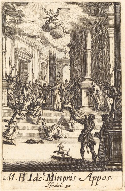 Het martelaarschap van Sint Jacobus de Mindere door Jacques Callot