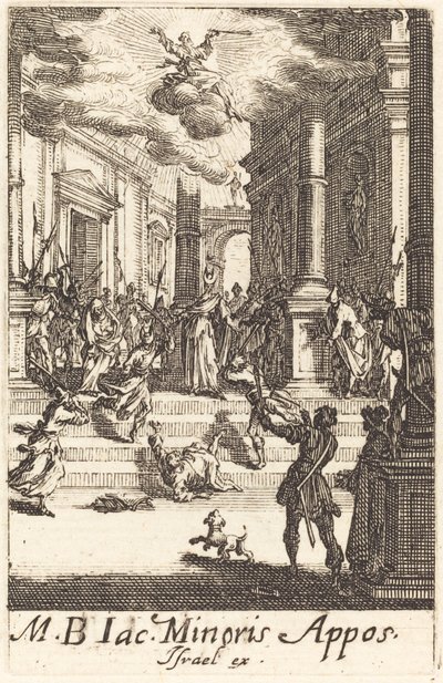 Het martelaarschap van Sint Jacobus de Mindere door Jacques Callot