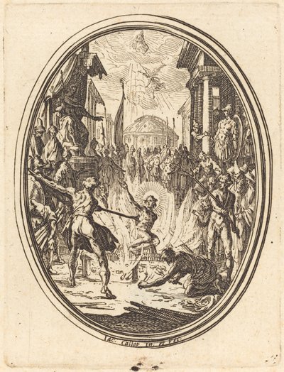 Het martelaarschap van Sint Laurentius door Jacques Callot