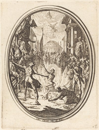 Het martelaarschap van Sint Laurentius door Jacques Callot