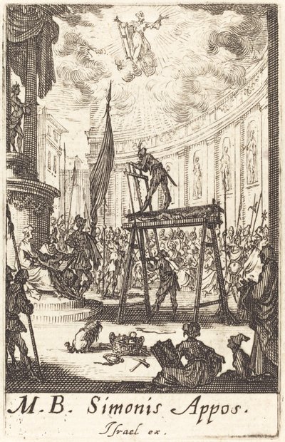 Het Martelaarschap van Sint Simon door Jacques Callot