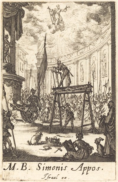 Het Martelaarschap van Sint Simon door Jacques Callot