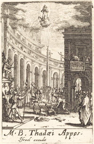 Het Martelaarschap van Sint Thaddeus door Jacques Callot