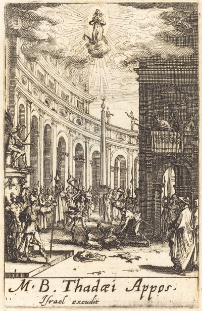 Het Martelaarschap van Sint Thaddeus door Jacques Callot