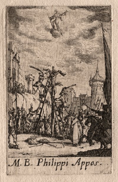 Het Martelaarschap van de Apostelen: St. Philippus door Jacques Callot