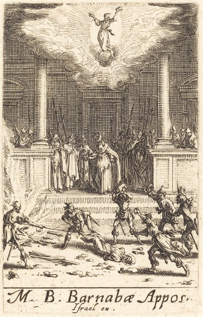 Het Martelaarschap van Sint Barnabas door Jacques Callot