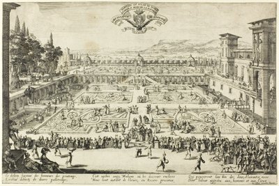 De Paleistuinen in Nancy door Jacques Callot