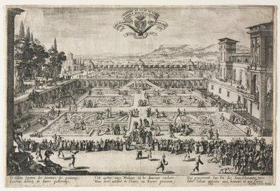 De paleistuinen in Nancy, 1625 door Jacques Callot