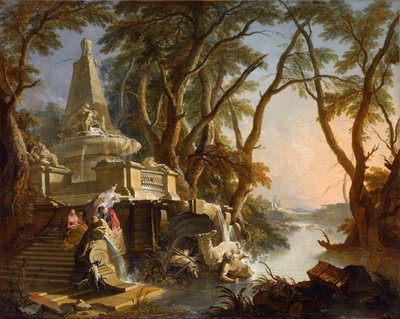 Denkbeeldig landschap: De rivier door Jacques Lajoue de