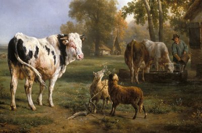 Witte stier en andere dieren door Jacques Raymond Brassacat