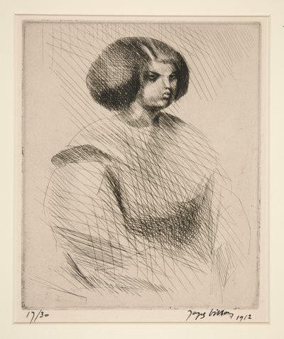 La petite mulâtresse (Jonge Mulat) door Jacques Villon