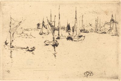 Boten, Dordrecht, 1884 door James Abbott McNeill Whistler