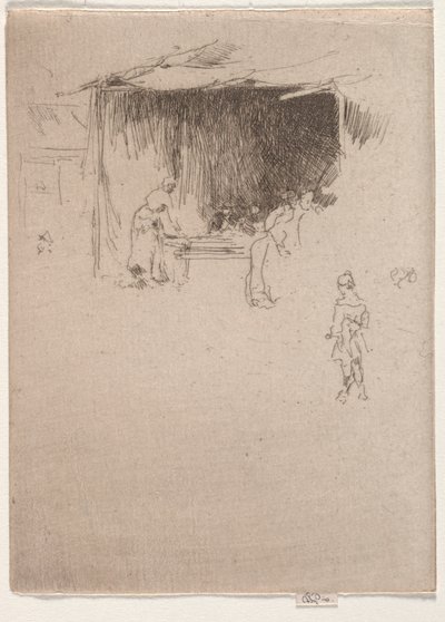 Kraam op een Kermis door James Abbott McNeill Whistler