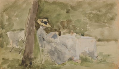 Ontbijt in de tuin door James Abbott McNeill Whistler