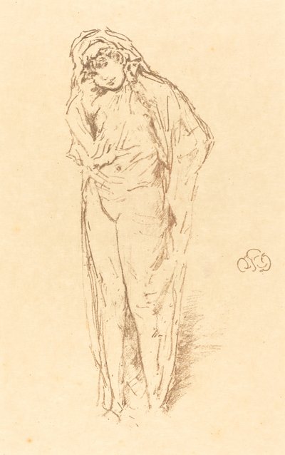 Geklede figuur, staand, 1891 door James Abbott McNeill Whistler