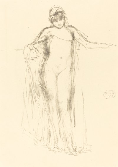 Geklede Model, Staand, 1893 door James Abbott McNeill Whistler