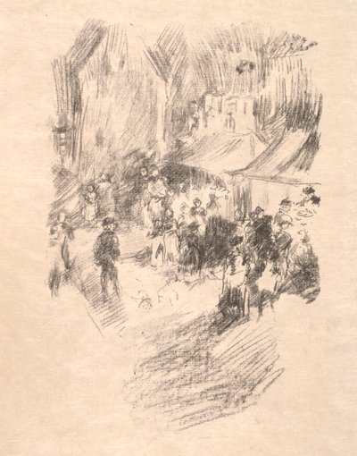 Kermis, Lyme-Regis, 1895 door James Abbott McNeill Whistler