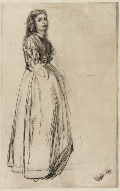 Fumette, Staand, 1859 door James Abbott McNeill Whistler