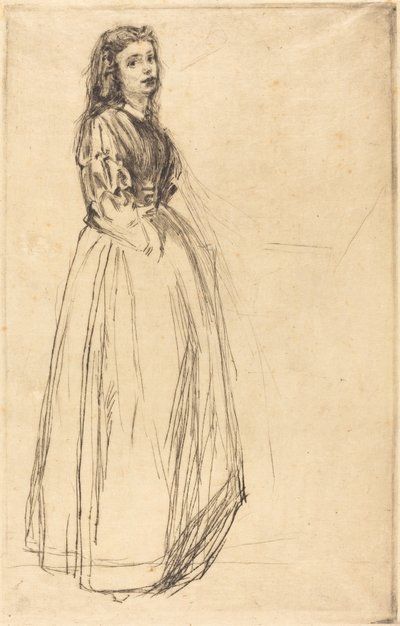 Fumette, Staand, 1859 door James Abbott McNeill Whistler