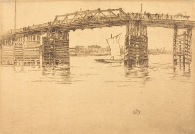 Oude Battersea Brug door James Abbott McNeill Whistler