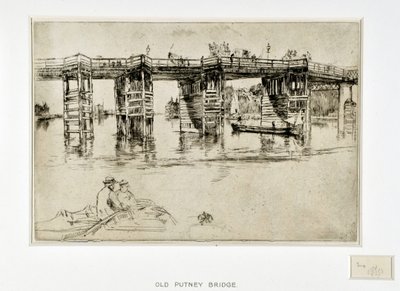 Oude Putney Brug door James Abbott McNeill Whistler