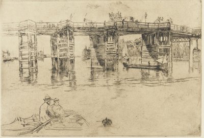 Oude Putney Brug door James Abbott McNeill Whistler