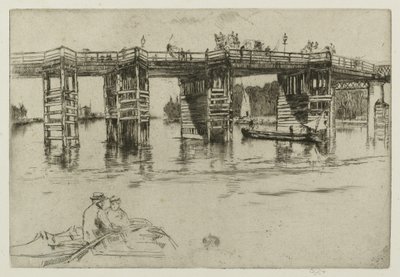 Oude Putney Brug door James Abbott McNeill Whistler