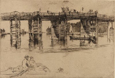 Oude Putney-brug, 1879 door James Abbott McNeill Whistler