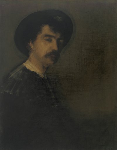 Zelfportret, 1870-1875 door James Abbott McNeill Whistler