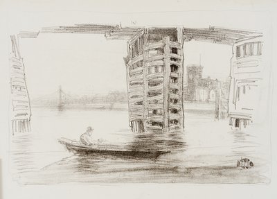 De brede brug, 1878 door James Abbott McNeill Whistler