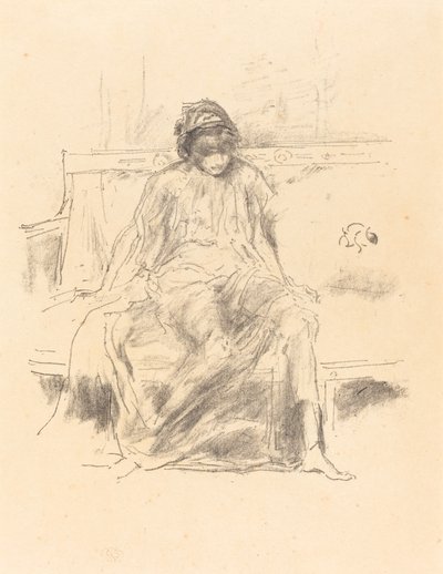 De Gedrapeerde Figuur, Zittend door James Abbott McNeill Whistler