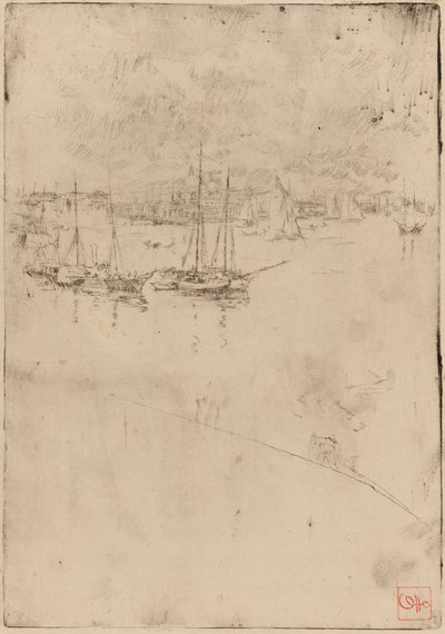 De Stoomboot, Venetië, 1879-1880 door James Abbott McNeill Whistler