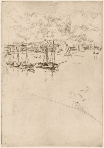 De stoomboot, Venetië, 1879-1880 door James Abbott McNeill Whistler