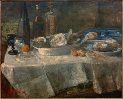 Stilleven met oesters door James Sidney Ensor